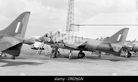 Royal Air Force Hawker Siddeley Harrier GR.1 XV748 von Nr. 1 (Kämpfer) Staffel RAF Stockfoto