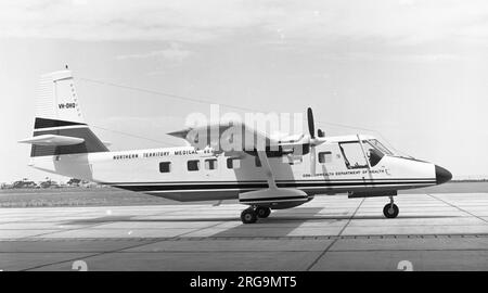 GAF Nomad 24 VH-DHQ (GAF - Regierungsflugzeugfabriken) der Northern Territories Medical Services (Commonwealth Department of Health) Stockfoto