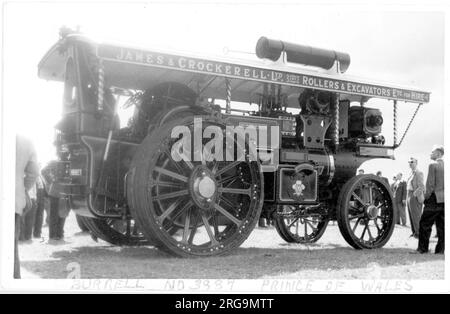 Burrell Showman's Road Locomotive, Regn. HR 6658, Nummer 3887, "der Prinz von Wales". 1922 von Charles Burrell & Sons in Thetford erbaut und mit einer Dampfmaschine mit 8 NHP angetrieben. Stockfoto