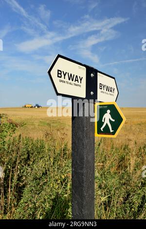 Schilder auf der Salisbury Plain, Wiltshire. Stockfoto