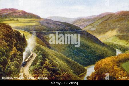 Rheidol Valley, Devil's Bridge, Wales. Stockfoto