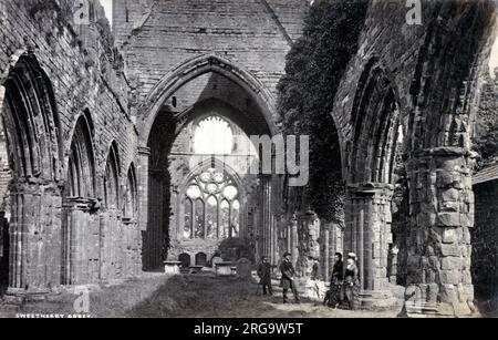 Sweetheart Abbey, die Abtei von Dulce Cor, in New Abbey, Kirkcudbright, Dumfries und Galloway, Schottland. Stockfoto