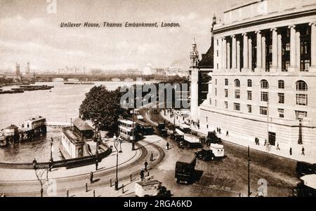 Unilever House, Thames Embankment, London. Stockfoto