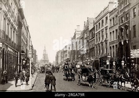 Vintage Foto aus dem 19.. Jahrhundert: The Strand, London Stockfoto