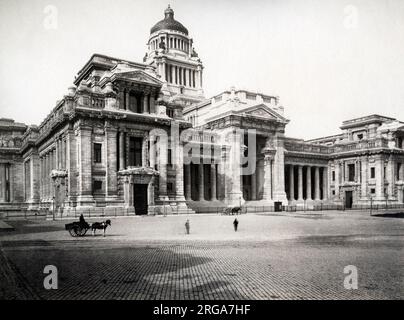 Jahrgang 19. Jahrhundert Foto: Brussels Bruxelles Belgien - Justizpalast, Gerichte Stockfoto