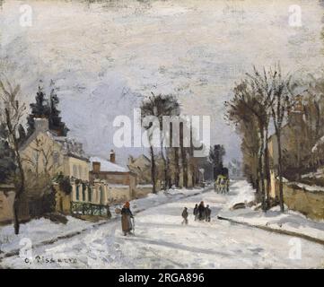 Route nach Versailles, Louveciennes 1869 mit Camille Pissarro Stockfoto