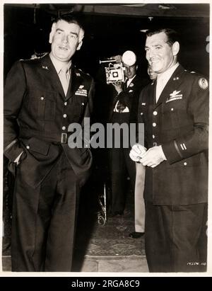 Clark Gable in Militäruniform - US Army Air Corps, Vintage Foto des Zweiten Weltkriegs Stockfoto