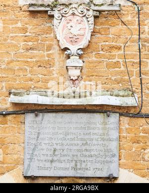 Jesus Hospital Altenheime, Altenheime in Rothwell, England, gegründet 1593 von Tresham, einer Kathoikerin unter der Herrschaft der protestantischen Königin Elizabeth I. Stockfoto