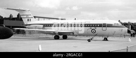 Royal Aircraft Establishment - BAC One-Eleven-402AP XX919 (msn 91), auf der RAF Leuchars am 9. September 1981. Am 1. April 1997 nach Boscombe Down transferiert; bei Boscombe Down aus dem Verkehr gezogen und bei der Boscombe Down Aviation-Sammlung mit erhaltener Nase aufgelöst; Stockfoto