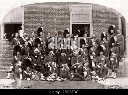 Offiziere in der Armee in Kilts - 79th Scottish Highlander, 1873 C. Stockfoto