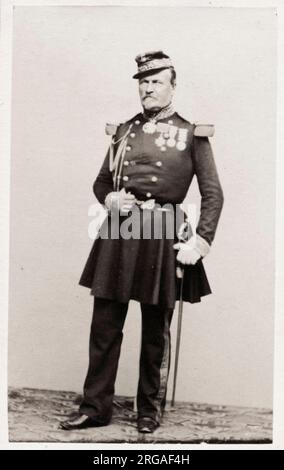 Jahrgang-Foto aus dem 19. Jahrhundert: Emmanuel Felix de Wimpffen (Freiherr von Wimpffen) (13. September 1811, in Laon - 26. Februar 1884) war ein französischer Soldat und General österreichischer Abstammung. Stockfoto