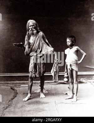 C. 1880 Indien - Bild aus einem Album von Typen Indischen'' und Trades" ausgelegt ist Indien zu einem Britischen Viewer - fakir oder heiligen Mann zu veranschaulichen Stockfoto