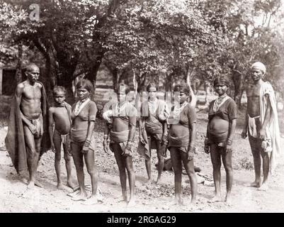 C. 1880 Indien - Bild aus einem Album von Typen Indischen'' und Trades" ausgelegt ist Indien zu einem Britischen Viewer - Hill Menschen zu veranschaulichen Stockfoto