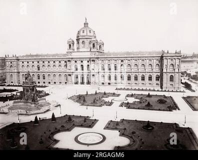 19. Jahrhundert Vintage Fotografie: Kunsthistorisches Museum , Wien, Österreich. Stockfoto