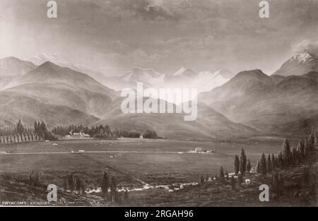 C 1890 s Vintage foto Neuseeland - Swyncombe, Kaikoura Stockfoto