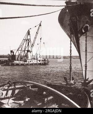 1940s Ostafrika - Ansicht der Docks in Mombasa Kenya Foto eines britischen Armeeanwärters, der während des Zweiten Weltkriegs in Ostafrika und im Nahen Osten stationiert war Stockfoto