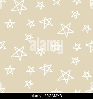 Sterne Nahtloses Muster Pudelvektor Hintergrund Stock Vektor