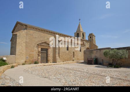 Romanische Kirche St-Sauveur, Fos-sur-Mer, Bouches-du-Rhone, Provence, Frankreich Stockfoto