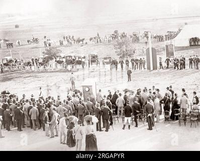 Im Fahrerlager, Kairo, Pferderennen, Ägypten, C., 1890 Stockfoto