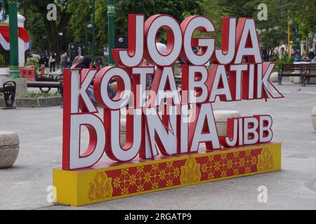 Das Batikdenkmal in Malioboro Stockfoto