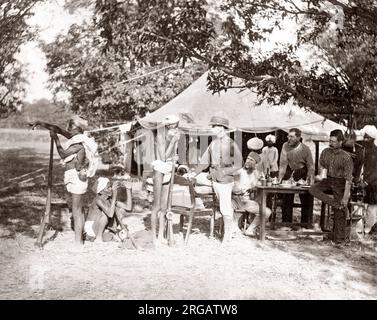 Tiger Hunt Serie von Colonel Willoughby Wallace Hooper, 1837-1912, fotografiert in den 1870er Jahren. Eines von 10 aufgeführten Bildern. Stockfoto