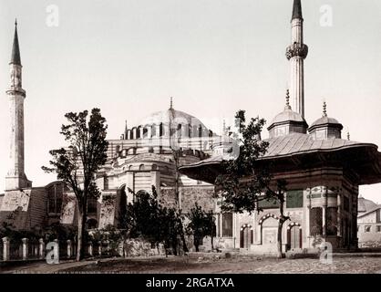 C 1890 s Türkei Istanbul - Hagia Sophia in Konstantinopel photochrom Stockfoto