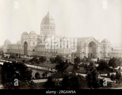 Vintage 19. Jahrhundert Foto: Das Royal Exhibition Building ist ein Weltkulturerbe in Melbourne, Victoria, Australien, erbaut 1879-80 Stockfoto