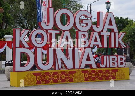 Das Batikdenkmal in Malioboro Stockfoto