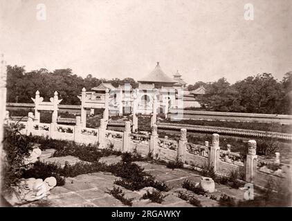 Jahrgang 19. Jahrhundert foto China c 1880 s-Altar des Himmels, Tempel des Himmels, Peking, Peking Stockfoto