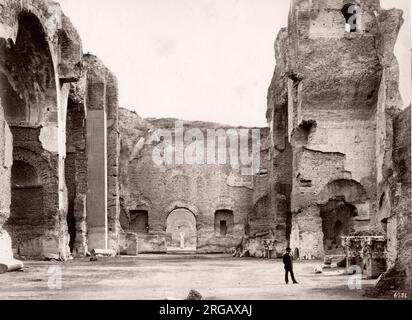 Spätes 19th Jahrhundert Vintage Foto: Die Thermen von Caracalla Terme di Caracalla, Rom, Italien. Stockfoto