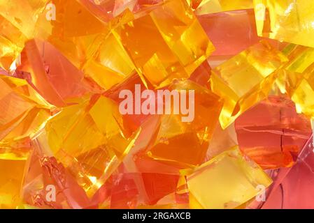 Textur aus bunten Würfeln. Gelee Stockfoto