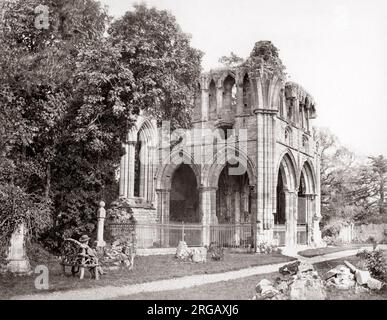 Dryburgh Abbey, in der Nähe von Melrose, Schottland, c 1870 Stockfoto