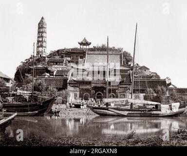 C 1880 s Chinas Silberinsel" Yangtze River Stockfoto