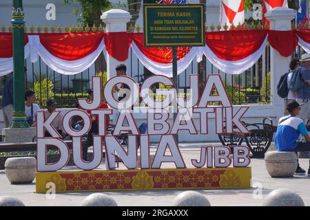 Das Batikdenkmal in Malioboro Stockfoto