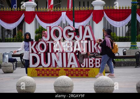 Das Batikdenkmal in Malioboro Stockfoto