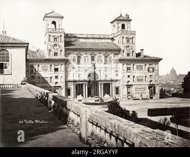 19. Jahrhundert Vintage-Foto: Villa Medici, Rom, Italien. Stockfoto