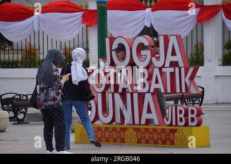 Das Batikdenkmal in Malioboro Stockfoto