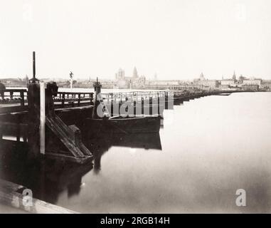 Vintage 19. Jahrhundert Foto: Deutschland - Ansicht der Stadt Mainz Stockfoto