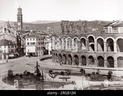 C 1880 s Italien - die Arena in Verona Stockfoto