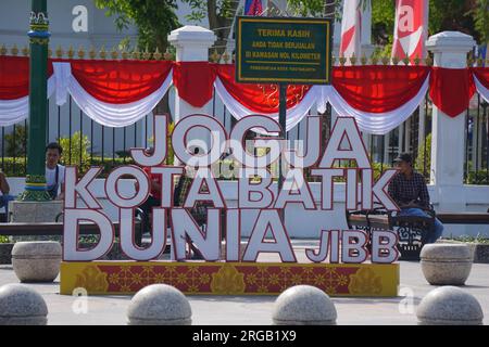 Das Batikdenkmal in Malioboro Stockfoto