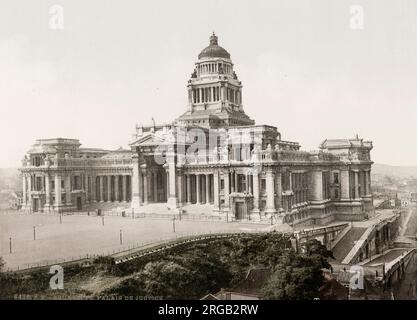 Vintage 19. Jahrhundert Foto: Brüssel, Palais de Justice, Belgien. Stockfoto