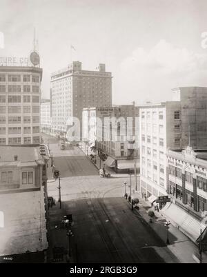 Jahrgang Anfang 20th Jahrhundert Pressefoto: Jahrgang Anfang 20th Jahrhundert Pressedruck: City Centre Seattle nach der Sanierung, 1920er Jahre. Stockfoto