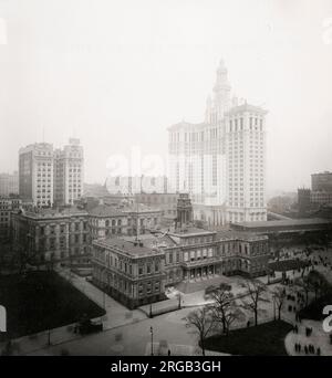 Vintage Anfang 20th Jahrhundert Pressefoto: City Hall, Manhattan Städtisches Gebäude New York, 1920er Jahre Stockfoto