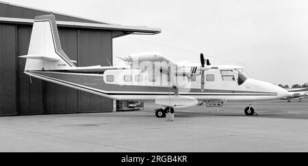 Government Aircraft Factories (GAF) N.24A Nomad VH-FHR (msn N24A-073) von Skywest Airlines, vor der Auslieferung. Stockfoto