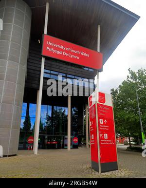 University of South Wales, City Campus, Newport Stadtzentrum, South Wales Scenes. August 2023. Stockfoto