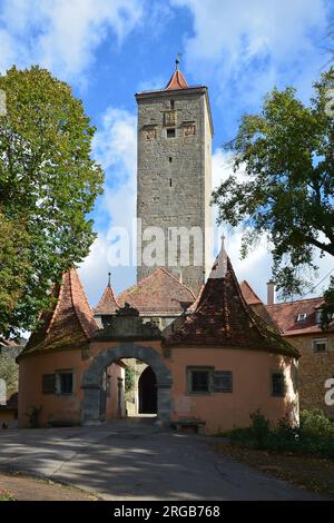 Burgtor / Burgtor, Rothenburg ob der Tauber, Franken / Franken, Bayern / Bayern, Deutschland Stockfoto