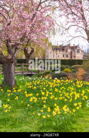 Hever Castle Gardens im Frühling, Kent, England Stockfoto