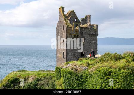 Ruinen von Gylen Castle auf der Insel Kerrera bei Oban in Schottland, Großbritannien Stockfoto