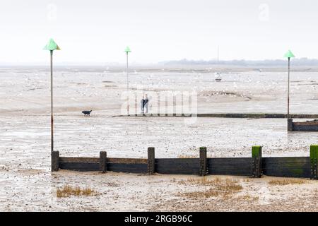 Ebbe in Leigh on Sea, Essex, England Stockfoto