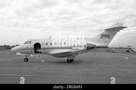 Hawker Siddeley HS.125-3B G-FOUR (msn 25131), Group 4 Securities Ltd. Stockfoto